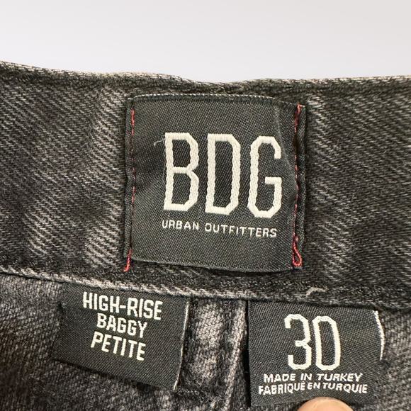 BDG Y2K 30 Baggy Black Jeans Skater Ripped Destroyed Distress Holes Grunge Punk - Picture 8 of 10